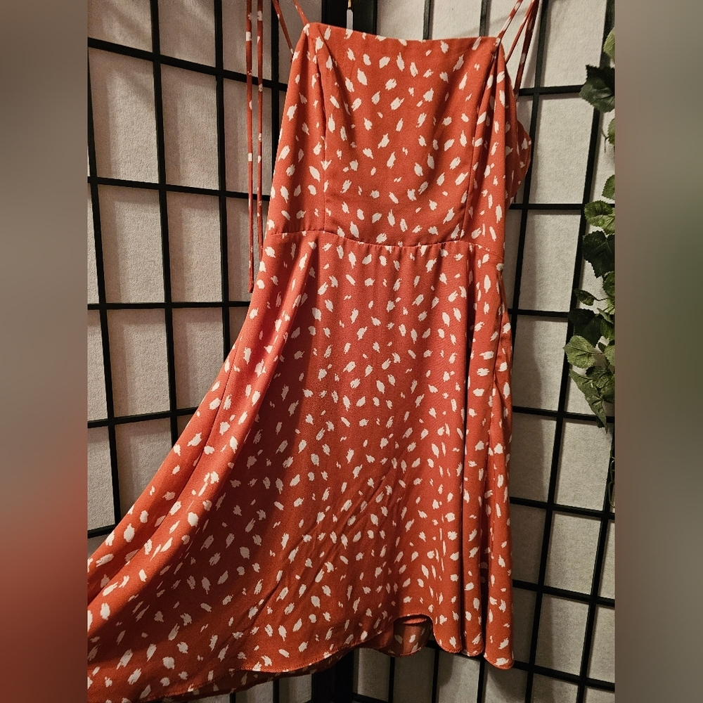 Lola Grace Tie‎ Shoulder Dalmatian Mini Dress Size XS